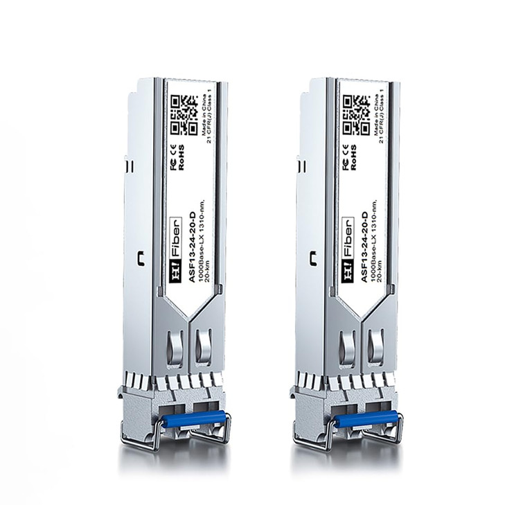 HFiber 125G Single Mode SFP LC Module 1000BaseLXLH Fiber Transceiver for Cisco GLCLHSMD Meraki Ubiquit UniFi TPLink Fort