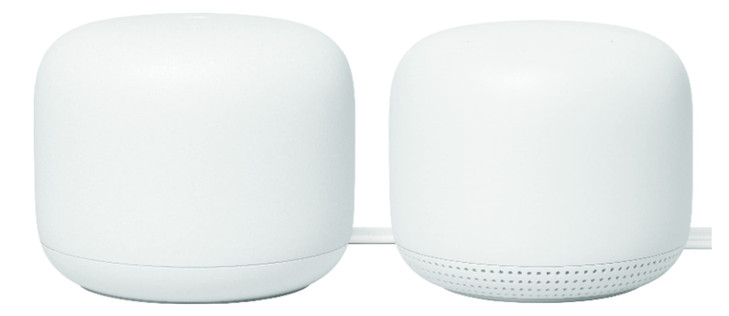 Google Nest Wifi AC2200 2nd Generation Router and Add On Access Point Mesh WiFi System 2Pack Snow