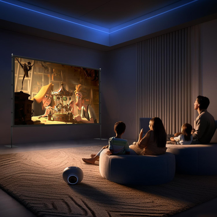 Outdoor Projector Screen with Stand 60 Inch Portable Projector Screen Indoor and Outdoor Projector Screens 169 4K HD Wri