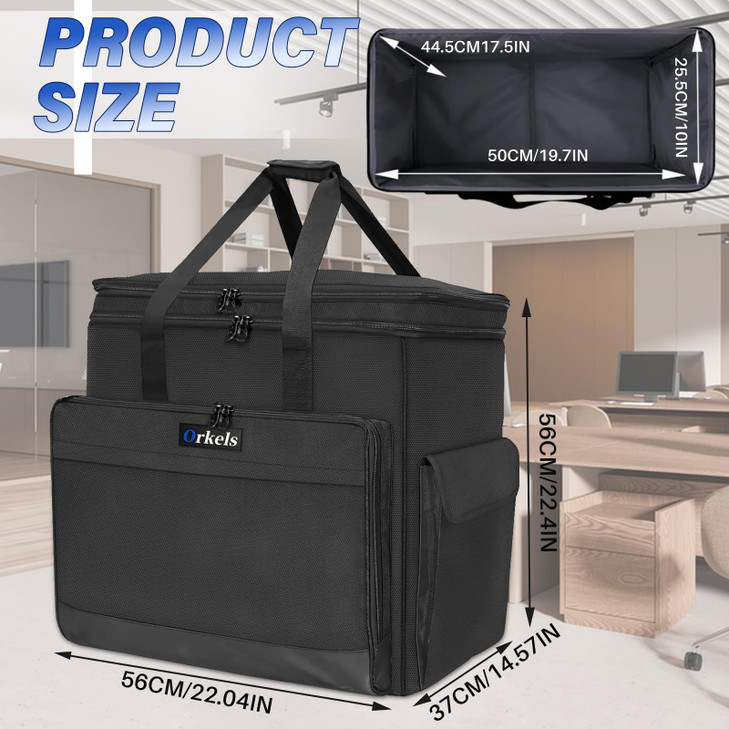 XIDIHF DoubleLayer Desktop PC Tower Carrying Case Travel Storage Bag for Computer Chassis Keyboard Mouse Cables and Acce