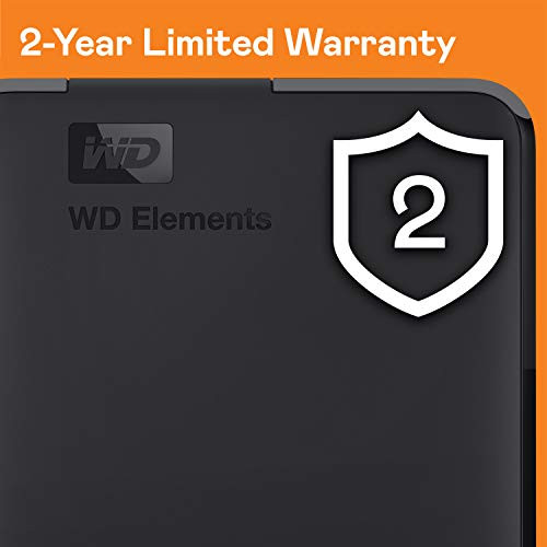 WD 4TB Elements Portable External Hard Drive for Windows USB 32 Gen 1USB 30 for PC Mac Plug and Play Ready WDBU6Y0040BBK