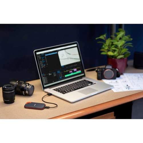 SanDisk 4TB Extreme PRO Portable SSD Up to 2000MBs USBC USB 32 Gen 2x2 IP65 Water and Dust Resistance Updated Firmware E