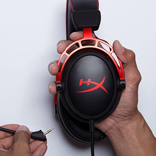 HyperX Cloud Alpha Gaming Headset Dual Chamber Drivers Legendary Comfort Aluminum Frame Detachable Microphone Works on P