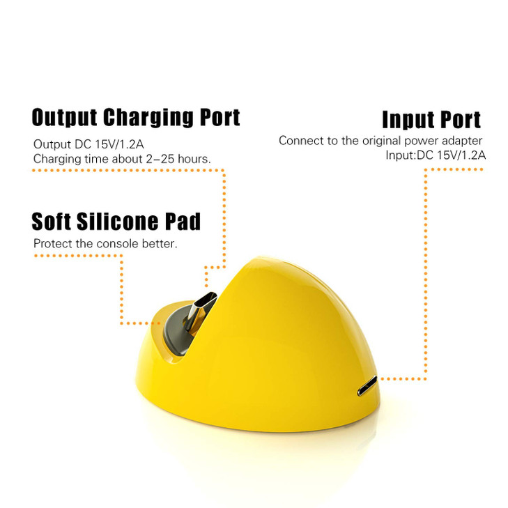 Switch Lite Charging Dock Mini Portable Charger Compatible with Nintendo Switch Lite Yellow