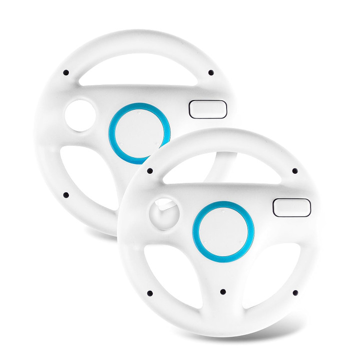Beastron Mario Kart Racing Wheel 2 Sets White Color Bundle
