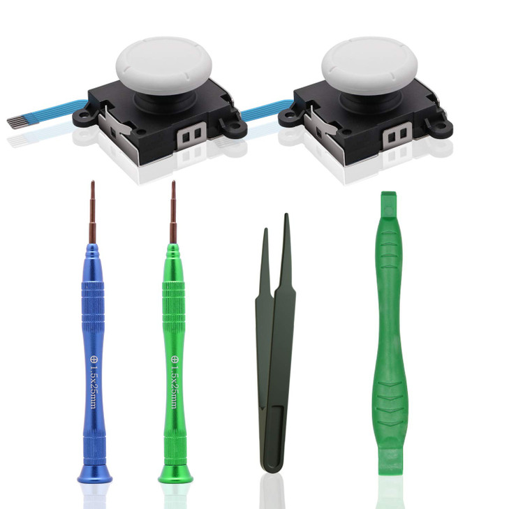 ECHZOVE Joystick Replacement Kits Compatible with Switch lite White 2 Packs