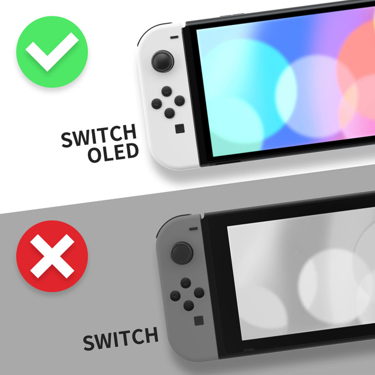 eXtremeRate Clear Black Console Back Plate DIY Replacement Housing Shell Case with Kickstand for Nintendo Switch OLED Co