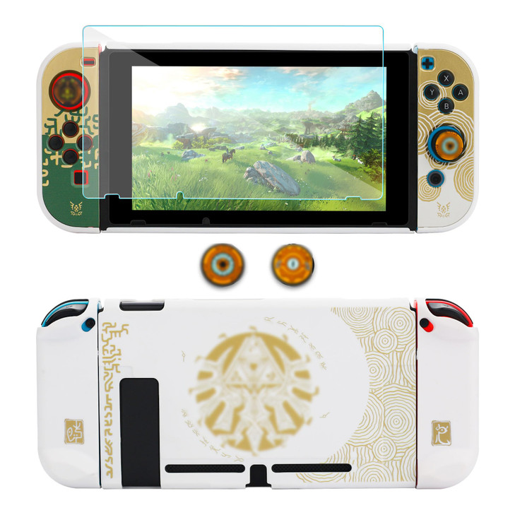 FUNDIARY White of Zelda Switch Dockable Case for Nintendo Switch Shockproof Case Protector Accessories for Switch Consol