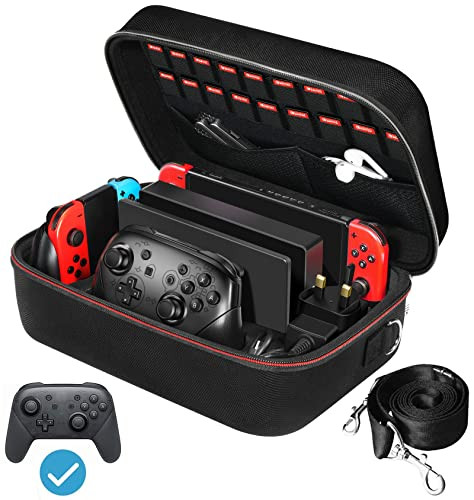 ivoler Carrying Storage Case for Nintendo SwitchFor Switch OLED Model 2021Portable Travel All Protective Hard Messenger