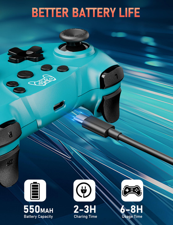 Diswoe Switch Pro Controller Wireless Switch Controller for Switch 2LiteOLED Bluetooth Gaming Controller with Hall Effec