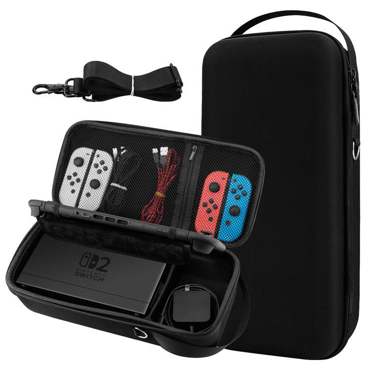 FUNDIARY Black Carrying Case for Nintendo Switch and Switch OLED with Zelda Design Shockproof Accessories with Portable