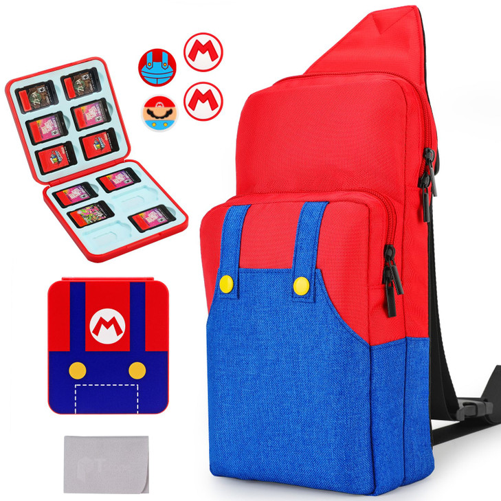 Owngen Cute Travel Bag for Nintendo SwitchLiteOLED Portable Gaming Sling Chest Shoulder Crossbody Carrying Accessories S