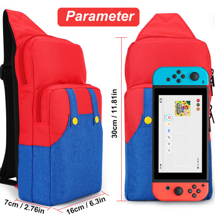 Owngen Cute Travel Bag for Nintendo SwitchLiteOLED Portable Gaming Sling Chest Shoulder Crossbody Carrying Accessories S