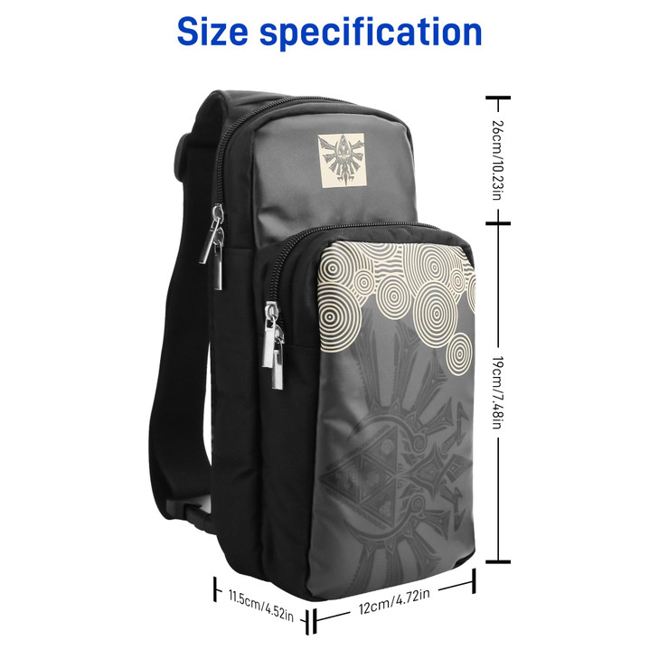 HYPERCASE Carrying Travel Bag for Nintendo SwitchLiteOLED Portable Switch Crossbody Backpack for Zelda with 2 Thump Cap