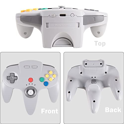2 Pack 24 GHz Wireless N64 Switch Online Controller USB N64 Receiver Compatible with Windows PC iOS Mac Raspberry Pi N64