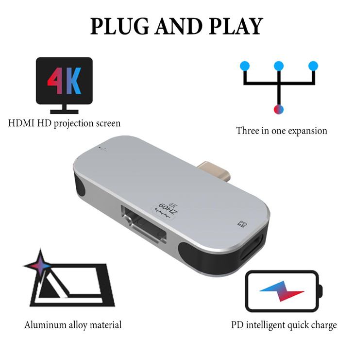 Geekria TV Dock Station Compatible with Nintendo SwitchOLED Portable Replacement Game Accessories with 4K1080P HDMI 3 in