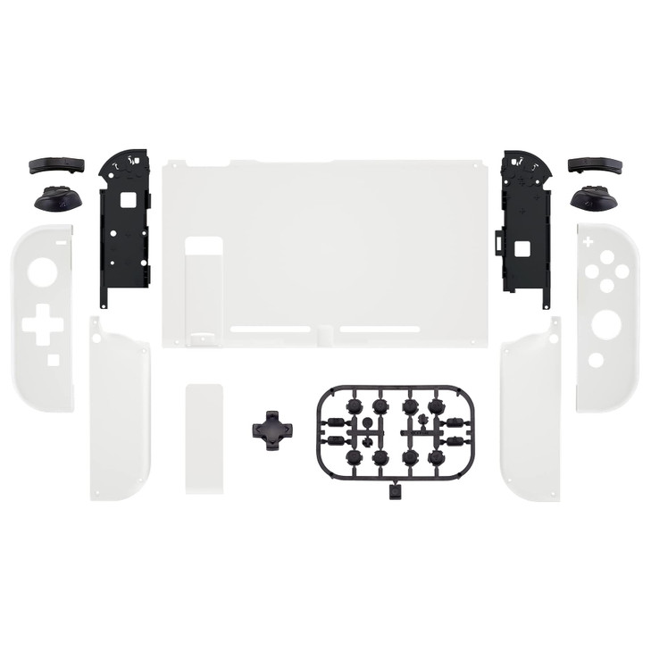 eXtremeRate Dpad Version Custom Full Set Shell for Nintendo Switch White Replacement Console Back Plate NS Joycon Handhe