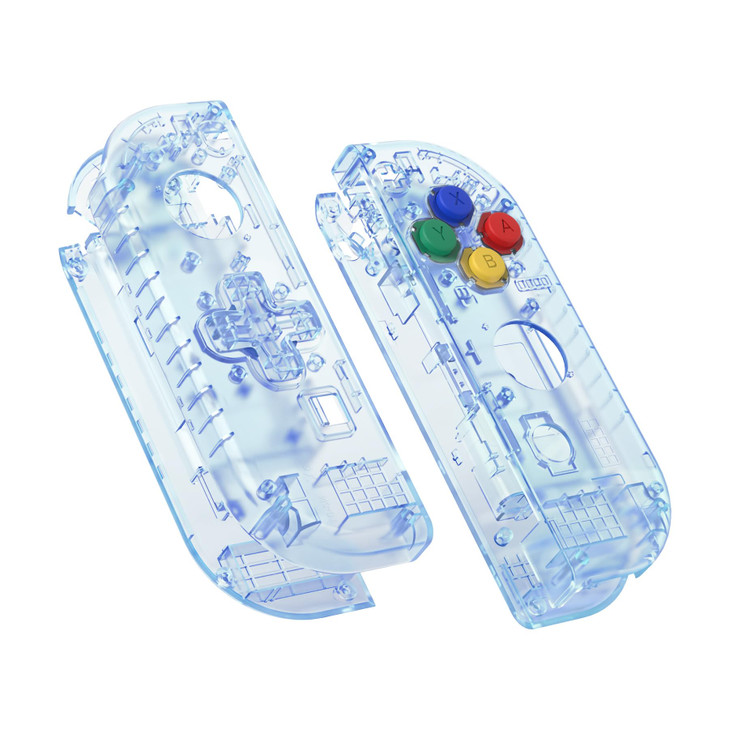 eXtremeRate Glacier Blue Joycon Handheld Controller Housing DPad Version with Colorful Buttons DIY Replacement Shell Cas