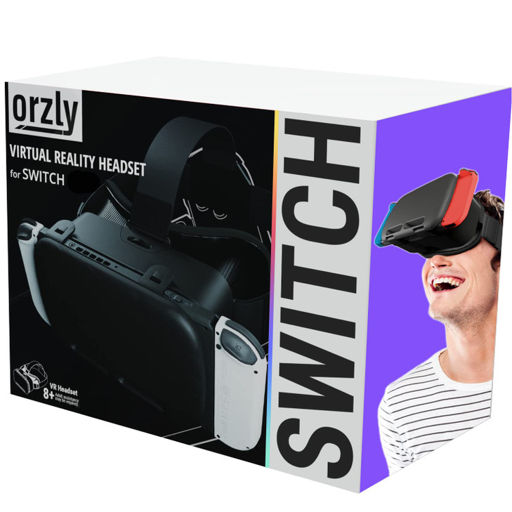 Orzly VR Headset Designed for Nintendo Switch Switch OLED Console with Adjustable Lens for a Virtual Reality Gaming Expe