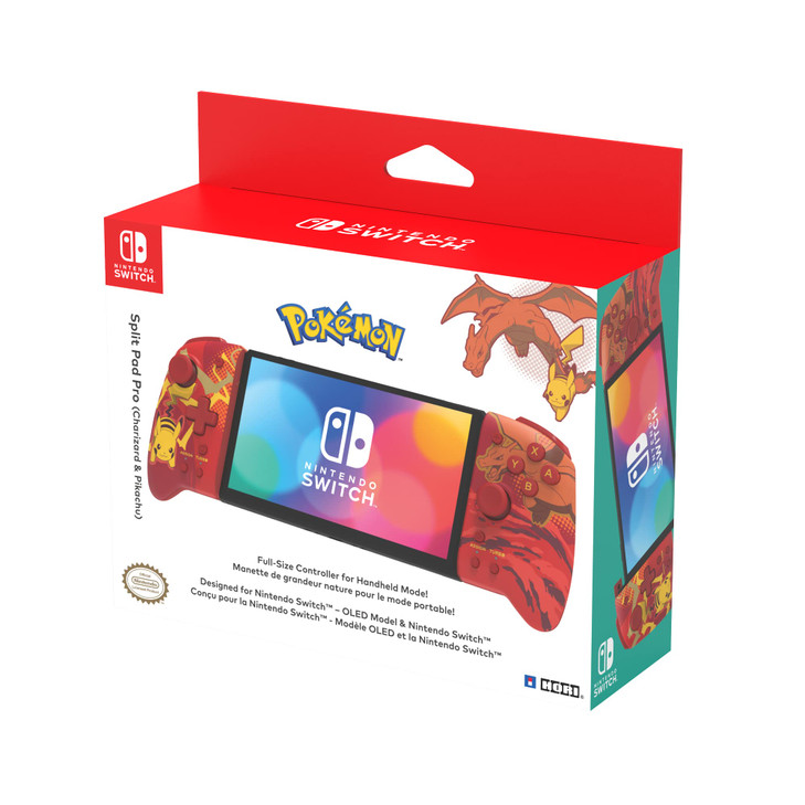 Nintendo Switch Split Pad Pro Pikachu Charizard Ergonomic Controller for Handheld Mode Officially Licensed by Nintendo P