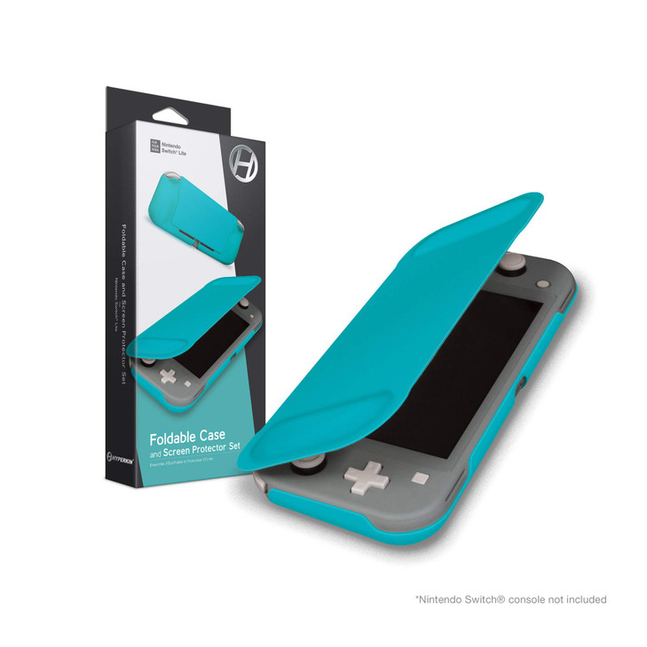 Hyperkin Foldable Case and Screen Protector Set for Nintendo Switch Lite Turquoise Nintendo Switch