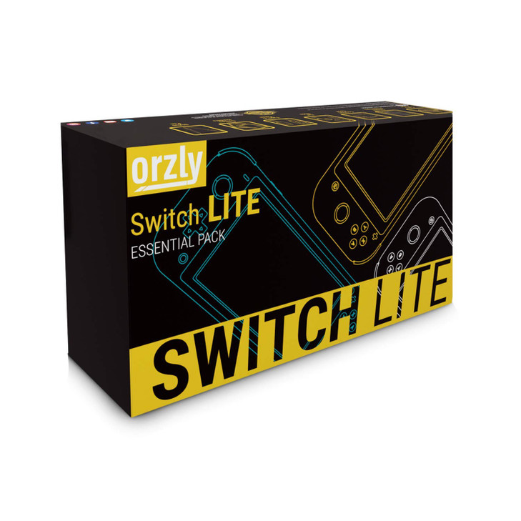 Orzly Switch Lite Accessories Bundle Case Screen Protector for Nintendo Switch Lite Console USB Cable Games Holder Grip