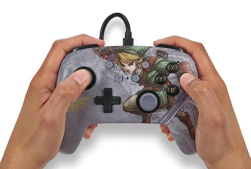 PowerA Enhanced Nintendo Switch and Switch 2 Wired Controller Valiant Link Nintendo Switch Controller Zelda Mappable Gam