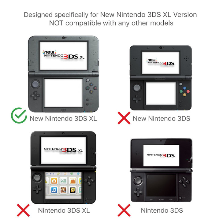 TNP New Nintendo 3DS XL Hand Grip Protective Cover Skin Controller Grip Case Ergonomic Comfort Anti Slip Handle Console