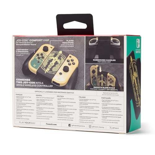 PowerA JoyCon Comfort Grip for Nintendo Switch Decayed Master Sword game controller gamepad Nintendo Switch Lite