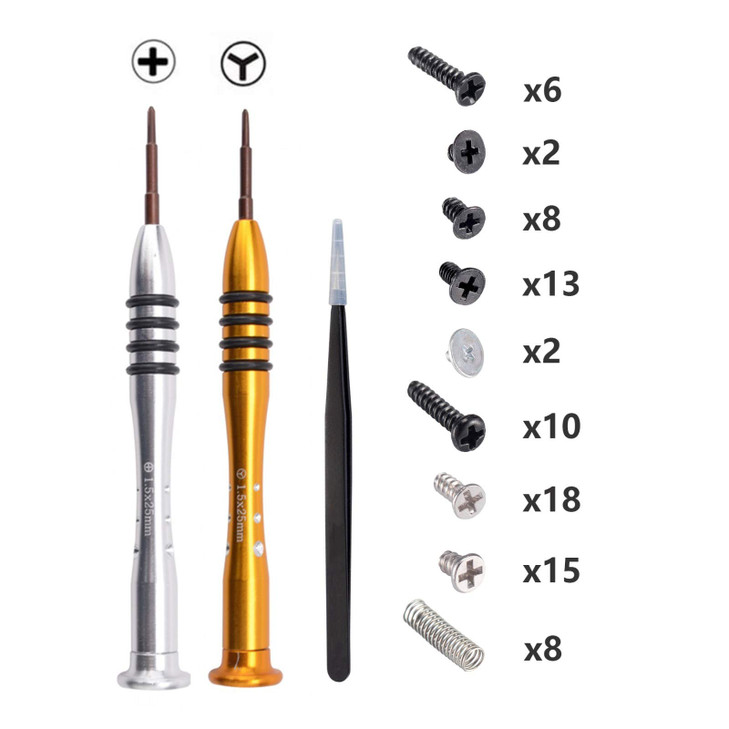 eXtremeRate Cross Screwdriver TriWing Screwdrivers Kit Assemble Disassemble Tools Set with Springs and Tweezers Screws f