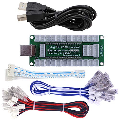 SJJX Game Controller Encoder DIY Arcade Joystick Button Gamepad Code Board for Xbox 360 Nintendo Switch Raspberry Pi PS3