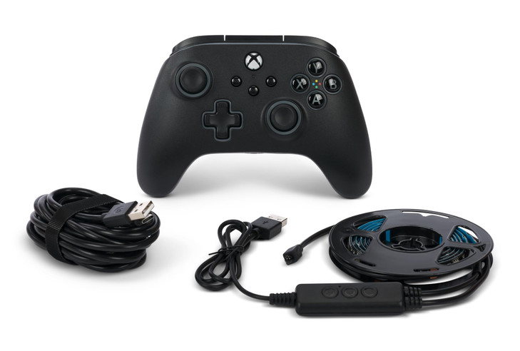 PowerA Advantage Wired Controller for Xbox Series XS with Lumectra RGB LED Strip Black gamepad wired video game controll