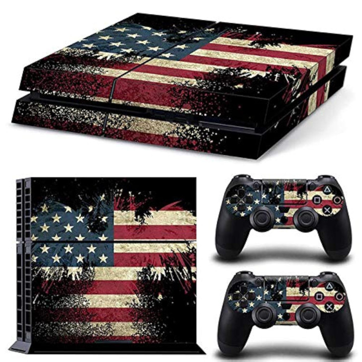 DOMILINA Skin Set Vinyl Decal Sticker for Console and 2 Controllers The Flag of The United States