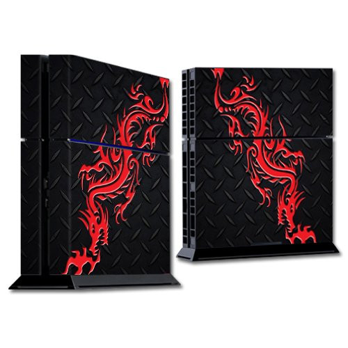MightySkins Skin Compatible with Sony PS4 Console Red Dragon Protective Durable and Unique Vinyl Decal wrap Cover Easy t