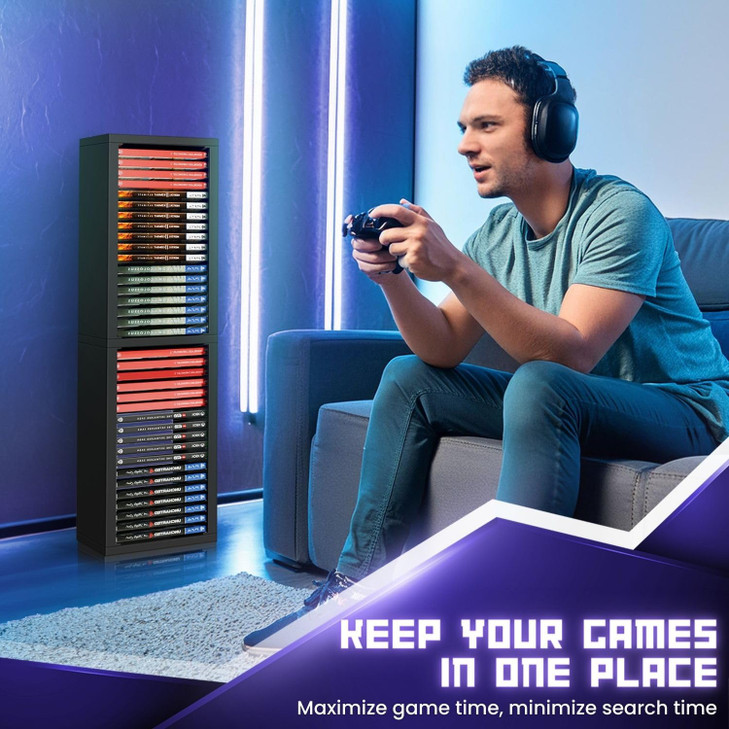 TNP Universal Video Game Storage Tower for PS5 PS4 PS3 Nintendo Switch Xbox One Xbox Series SX White Video Game Holder O