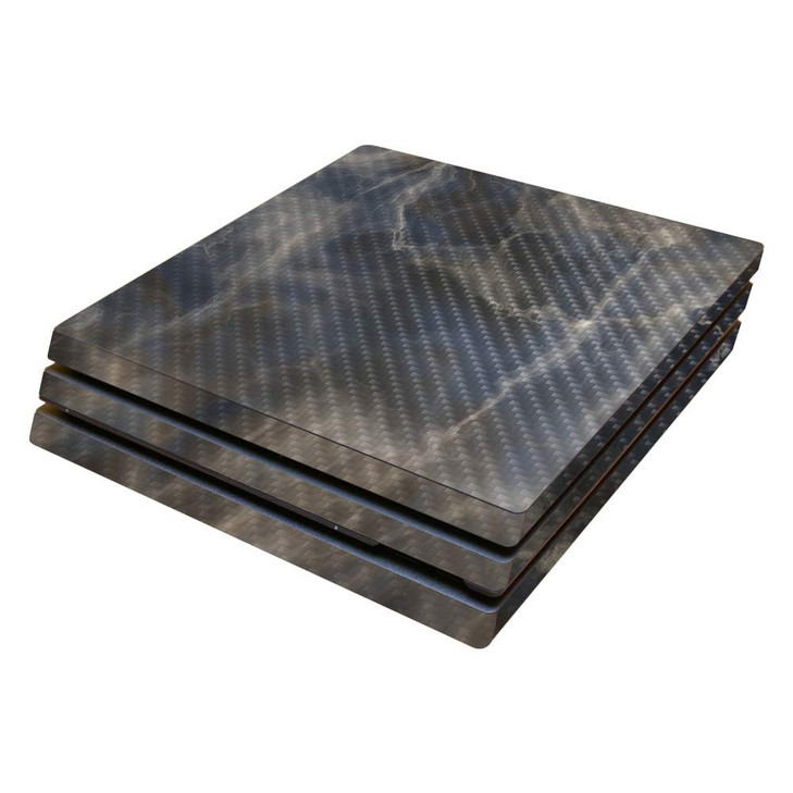 MightySkins Carbon Fiber Skin for Sony PS4 Pro Console Stormy Marble Protective Durable Textured Carbon Fiber Finish Eas