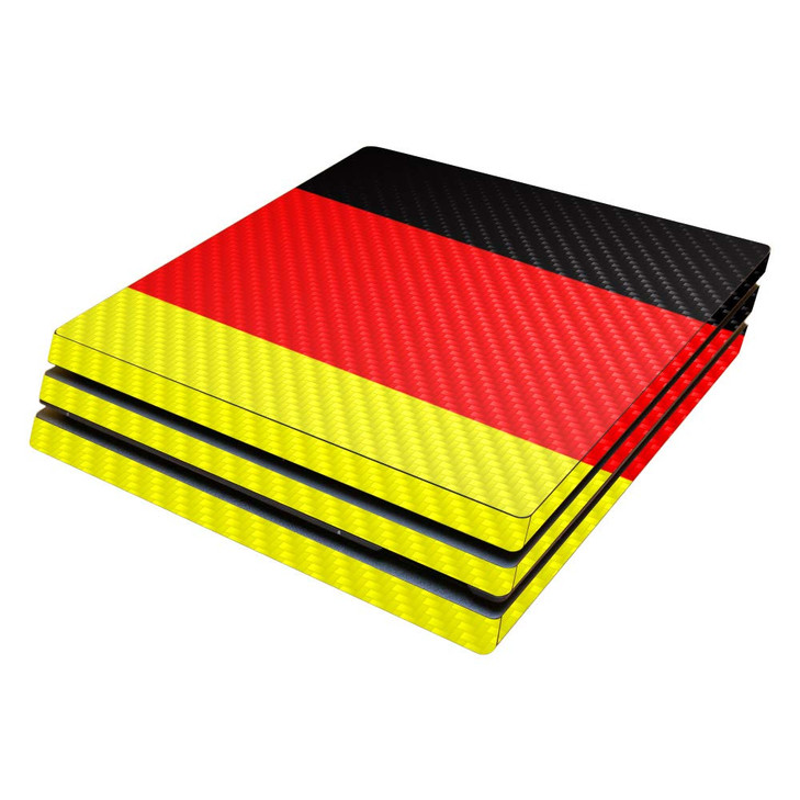 MightySkins Carbon Fiber Skin for Sony PS4 Pro Console German Flag Protective Durable Textured Carbon Fiber Finish Easy