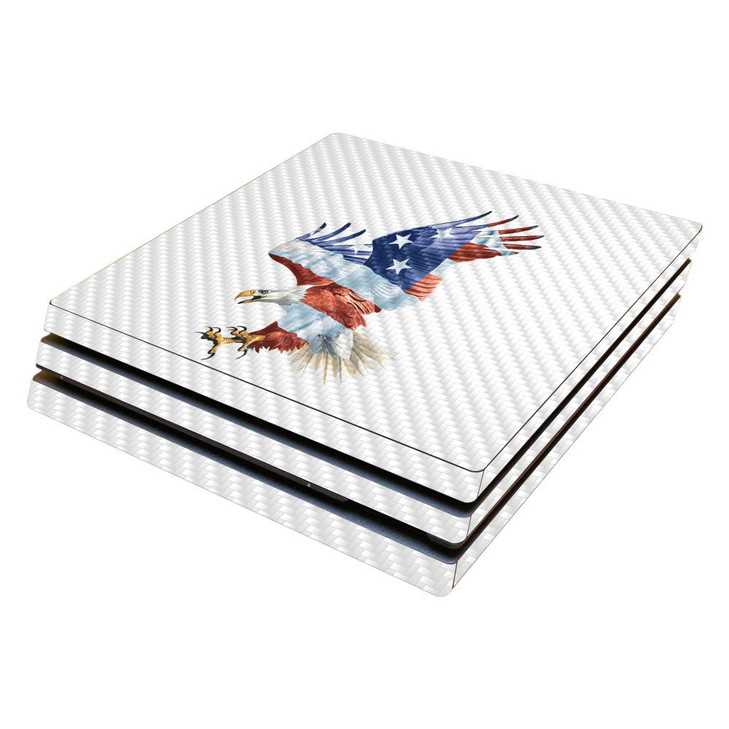 MightySkins Carbon Fiber Skin for Sony PS4 Pro Console American Eagle Protective Durable Textured Carbon Fiber Finish Ea
