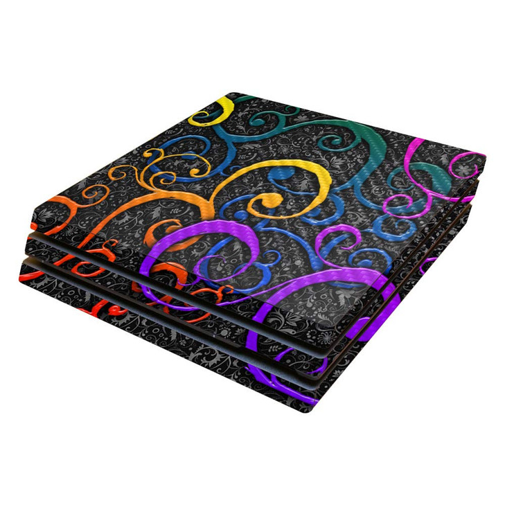 MightySkins Carbon Fiber Skin for Sony PS4 Pro Console Color Swirls Protective Durable Textured Carbon Fiber Finish Easy