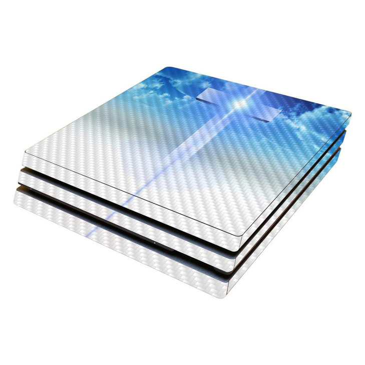 MightySkins Carbon Fiber Skin for Sony PS4 Pro Console Cross Protective Durable Textured Carbon Fiber Finish Easy to App