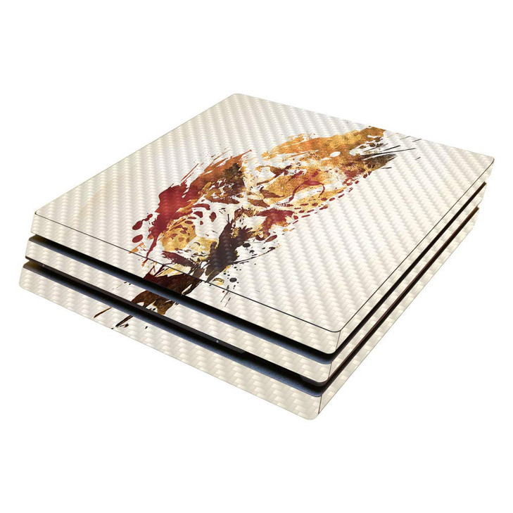 MightySkins Carbon Fiber Skin for Sony PS4 Pro Console Cheetah Splatter Protective Durable Textured Carbon Fiber Finish