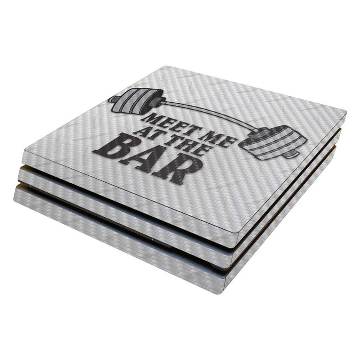 MightySkins Carbon Fiber Skin for Sony PS4 Pro Console Meet Me at The Bar Protective Durable Textured Carbon Fiber Finis