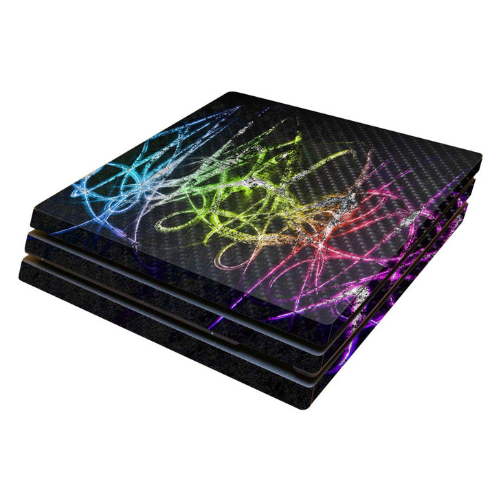 MightySkins Carbon Fiber Skin for Sony PS4 Pro Console Neon Protective Durable Textured Carbon Fiber Finish Easy to Appl