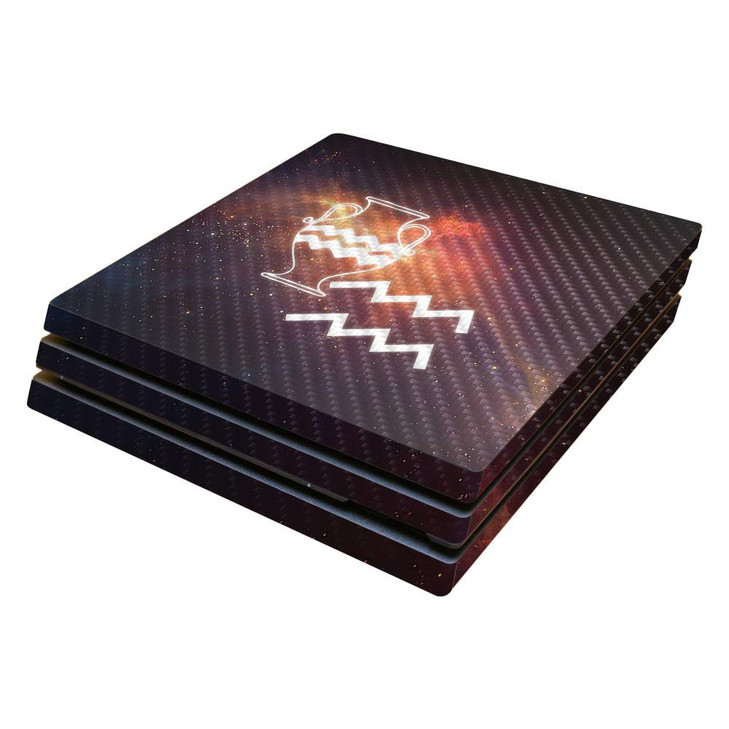 MIGHTY SKINS MightySkins Carbon Fiber Skin for Sony PS4 Pro Console Aquarius Protective Durable Textured Carbon Fiber Fi