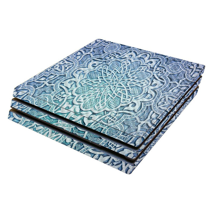 MightySkins Carbon Fiber Skin for Sony PS4 Pro Console Carved Blue Protective Durable Textured Carbon Fiber Finish Easy