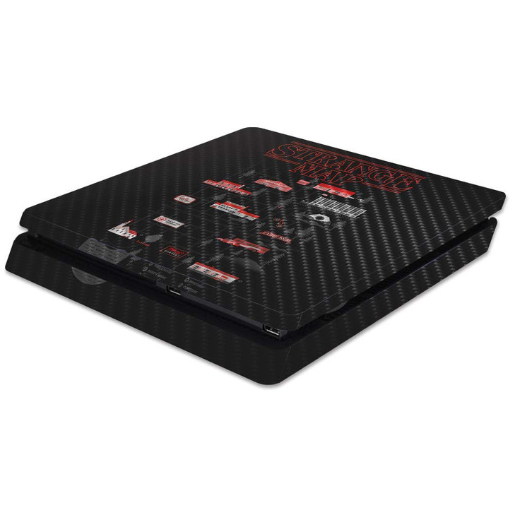 MightySkins Carbon Fiber Skin for Sony PS4 Slim Console Strange Map Protective Durable Textured Carbon Fiber Finish Easy