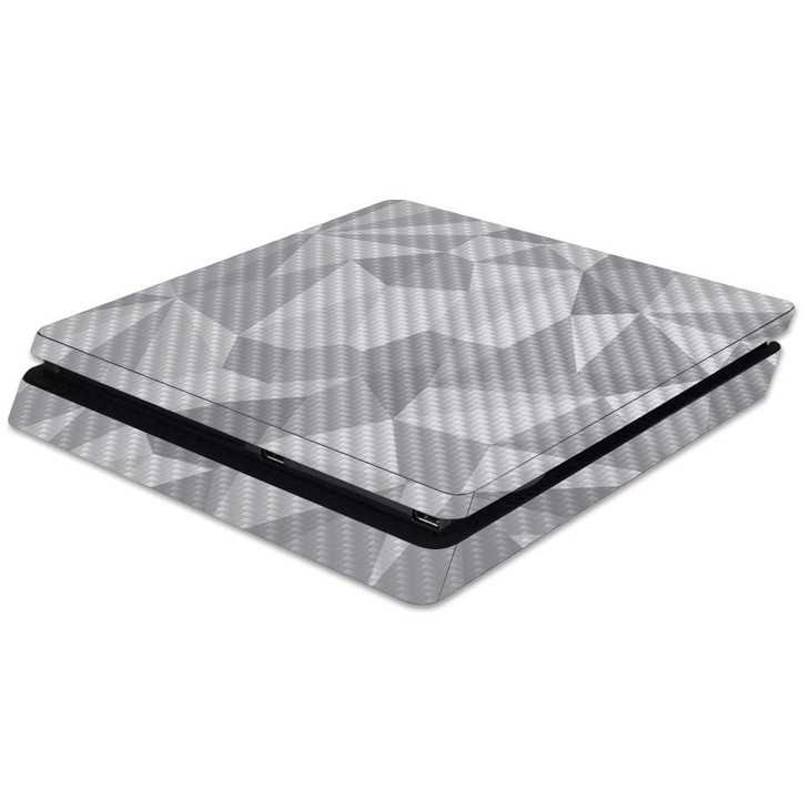 MightySkins Carbon Fiber Skin for Sony PS4 Slim Console Gray Polygon Protective Durable Textured Carbon Fiber Finish Eas