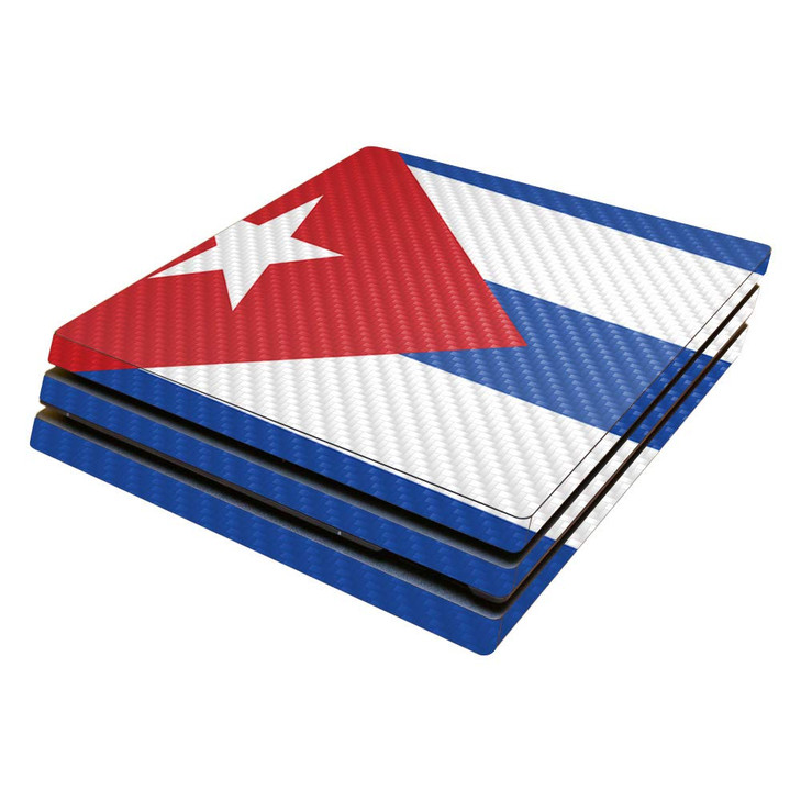 MightySkins Carbon Fiber Skin for Sony PS4 Pro Console Cuban Flag Protective Durable Textured Carbon Fiber Finish Easy t