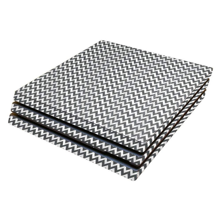 MightySkins Carbon Fiber Skin for Sony PS4 Pro Console Gray Chevron Protective Durable Textured Carbon Fiber Finish Easy
