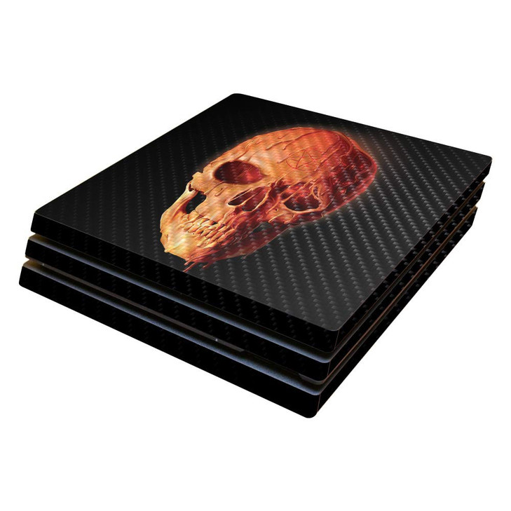 MightySkins Carbon Fiber Skin for Sony PS4 Pro Console Wax Skull Protective Durable Textured Carbon Fiber Finish Easy to